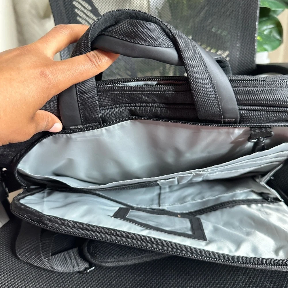 Black Laptop Bag with charger hp